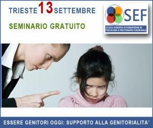 seminario gratuito trieste genitorialità